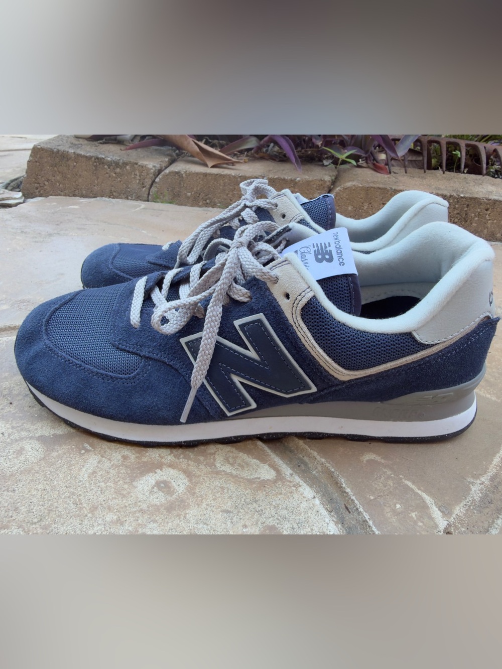 New Balance 574 Classic Navy Suede Sneakers Men’s 11.5 ML574EVN”
